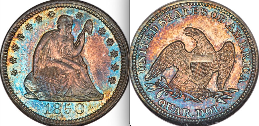 1850 25C MS | Coin Explorer | NGC