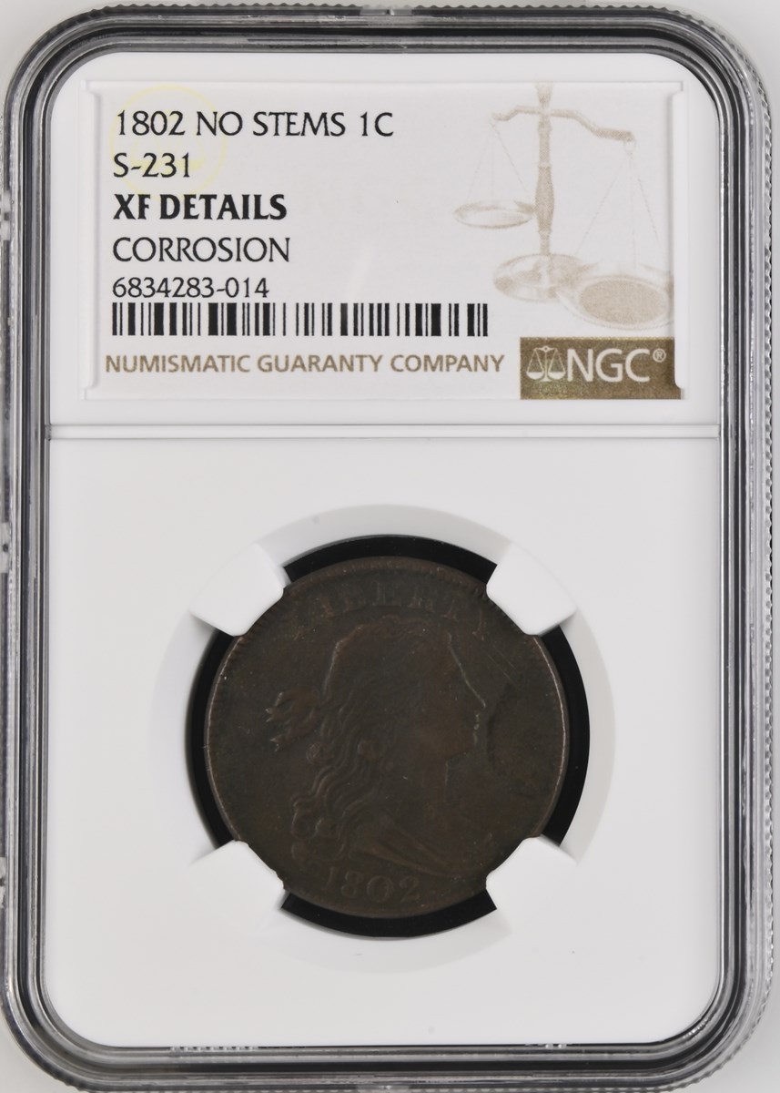 1802 NO STEMS 1C MS | Coin Explorer | NGC