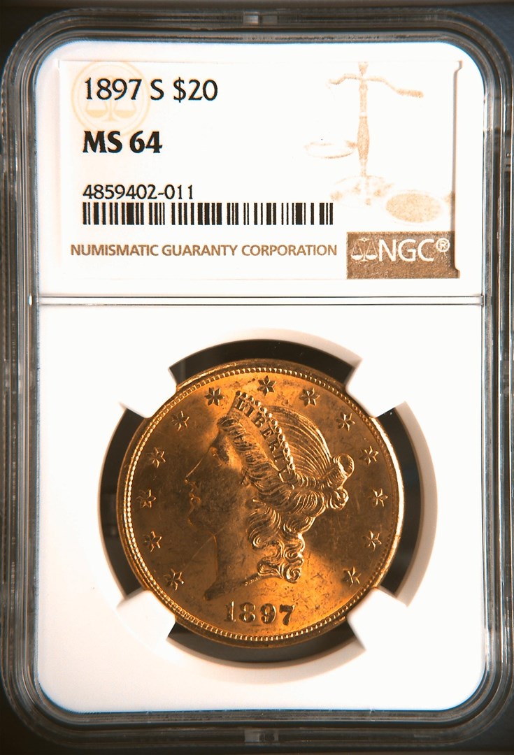 1897 S $20 MS | Coin Explorer | NGC