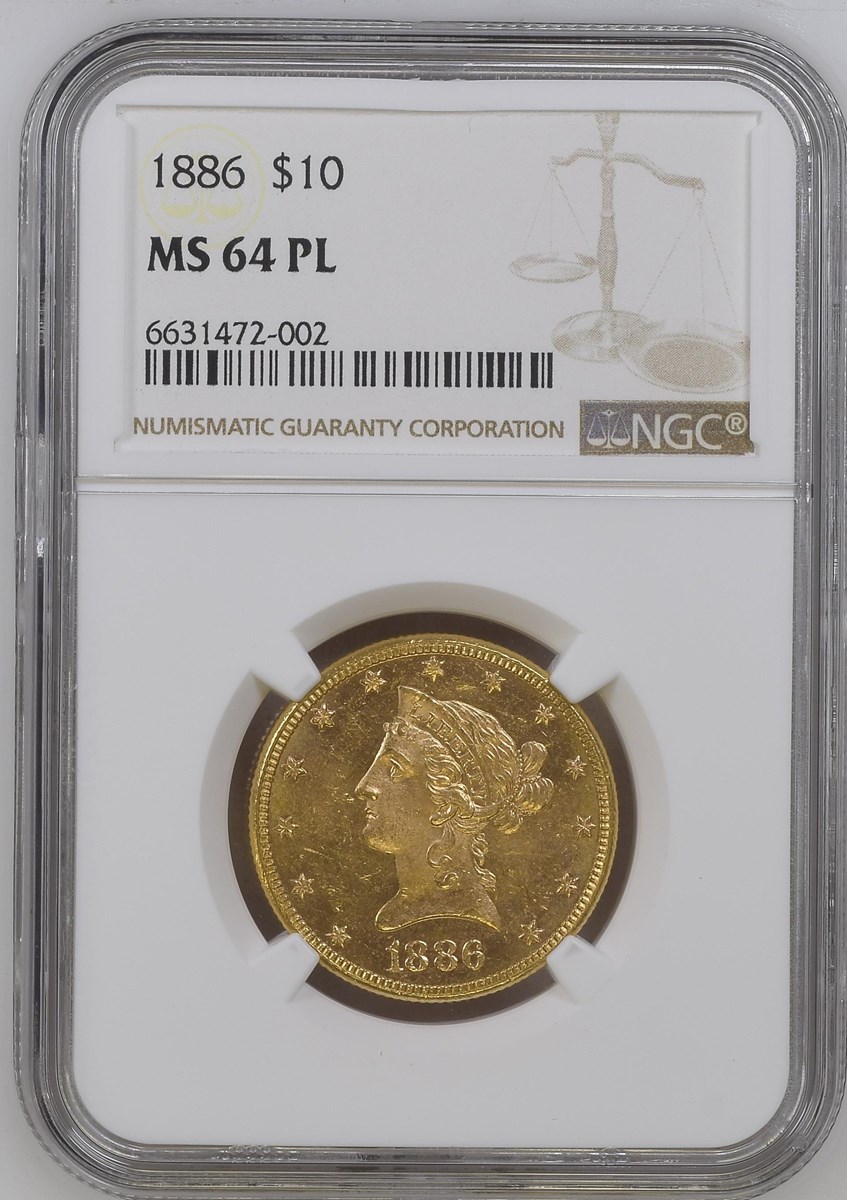 1886 $10 MS | Coin Explorer | NGC