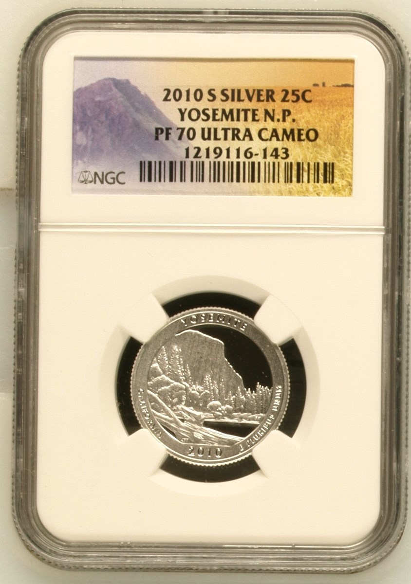 2010 S SILVER YOSEMITE 25C PF | Coin Explorer | NGC