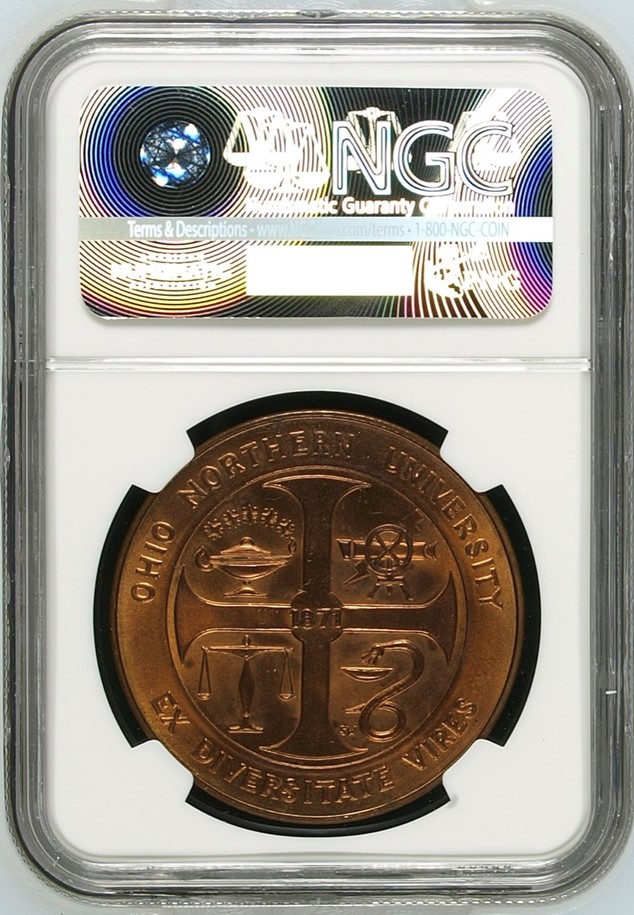 Ohio Northern University Bronze Coin Details - Small U.S. Mint Medals
