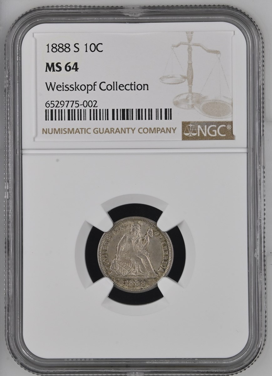 1888 S 10C MS | Coin Explorer | NGC