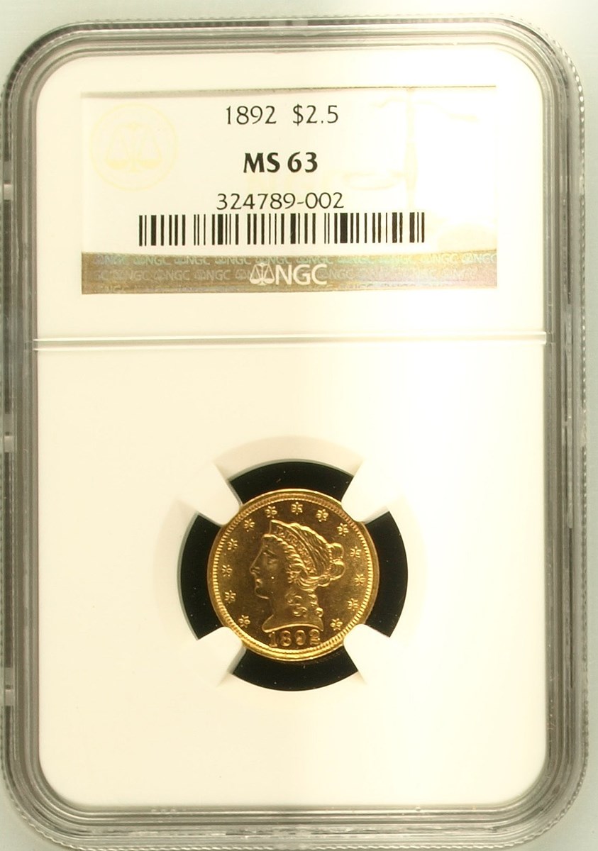 1892 $2.5 MS | Coin Explorer | NGC