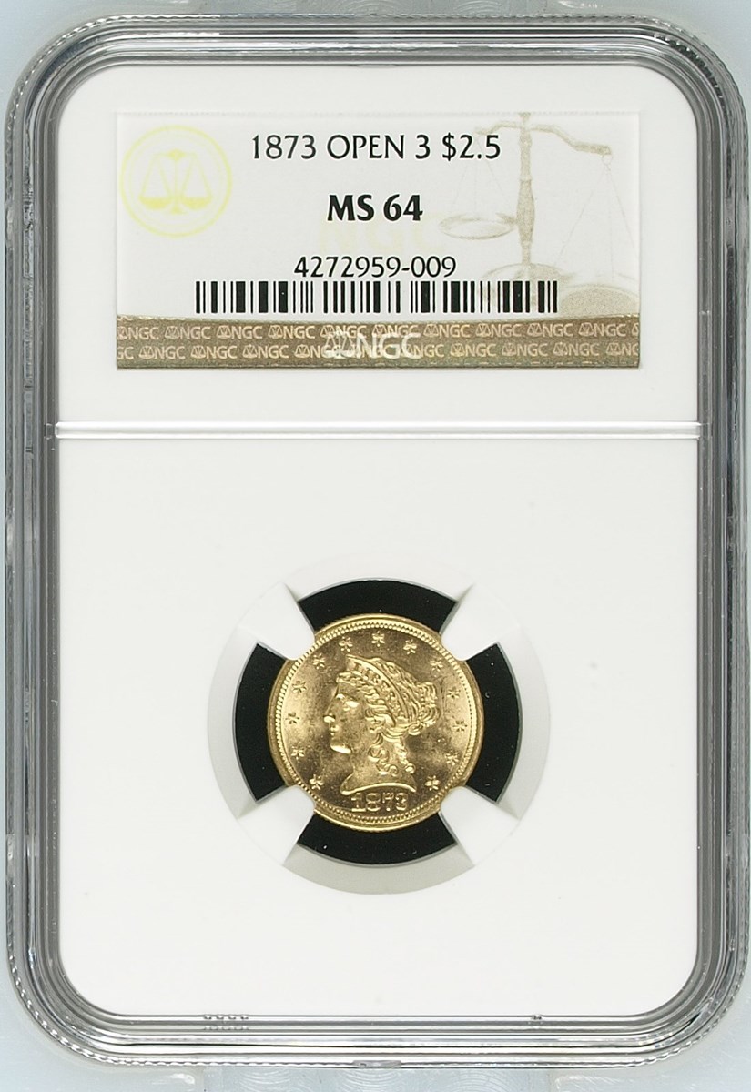 1873 OPEN 3 $2.5 MS | Coin Explorer | NGC