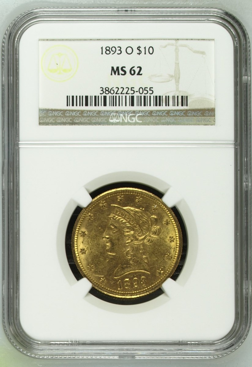 1893 O $10 MS | Coin Explorer | NGC