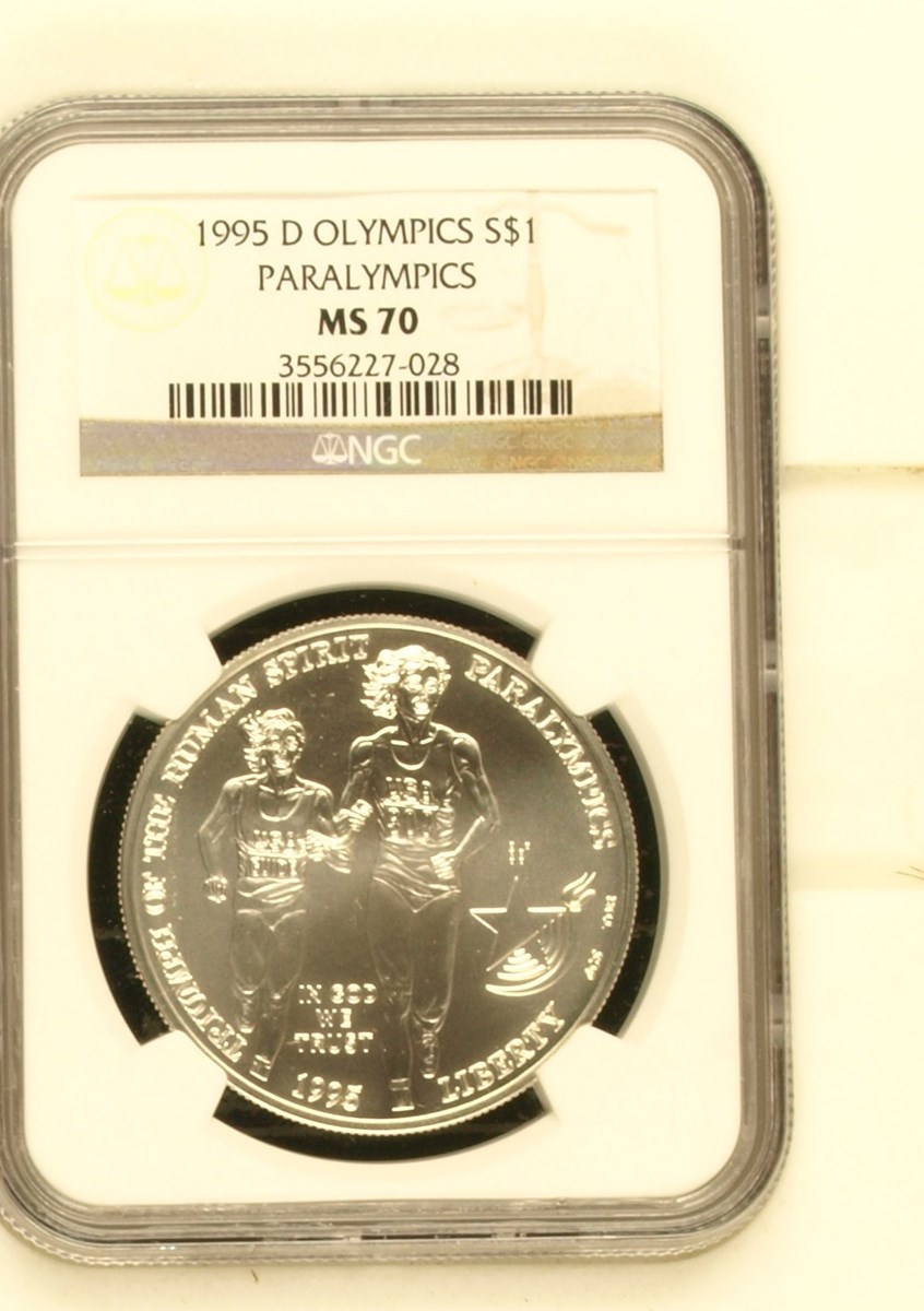 1995 D OLYMPICS - PARALYMPICS S$1 MS | Coin Explorer | NGC