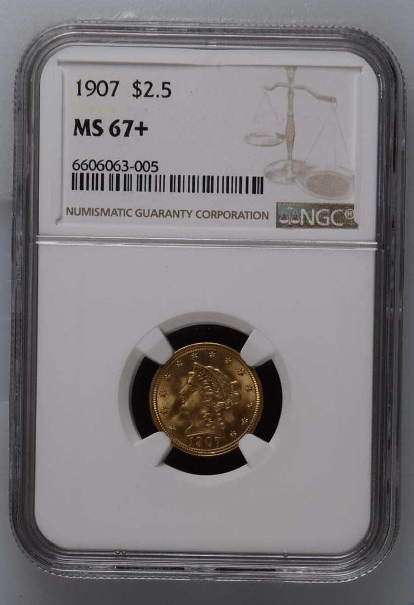 金貨 銀貨 アンティークコイン 1907 $2.5 NGC MS 64 Liberty Head Gol #4
