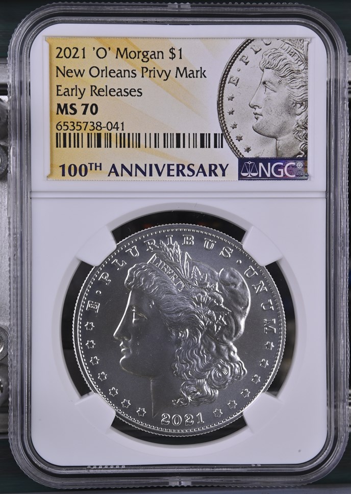 2021 'O' Morgan New Orleans Privy Mark $1 MS | Coin Explorer | NGC