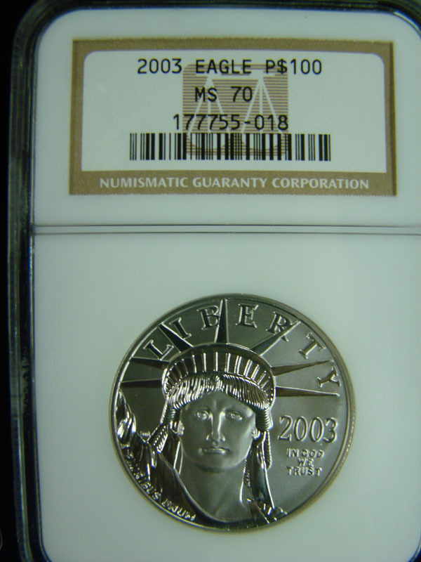 2003W アメリカン イーグル プラチナ　プルーフ　100ドル　1オンス 即日発送 希少 プラチナコイン1oz 100＄硬貨（アメリカンイーグル）