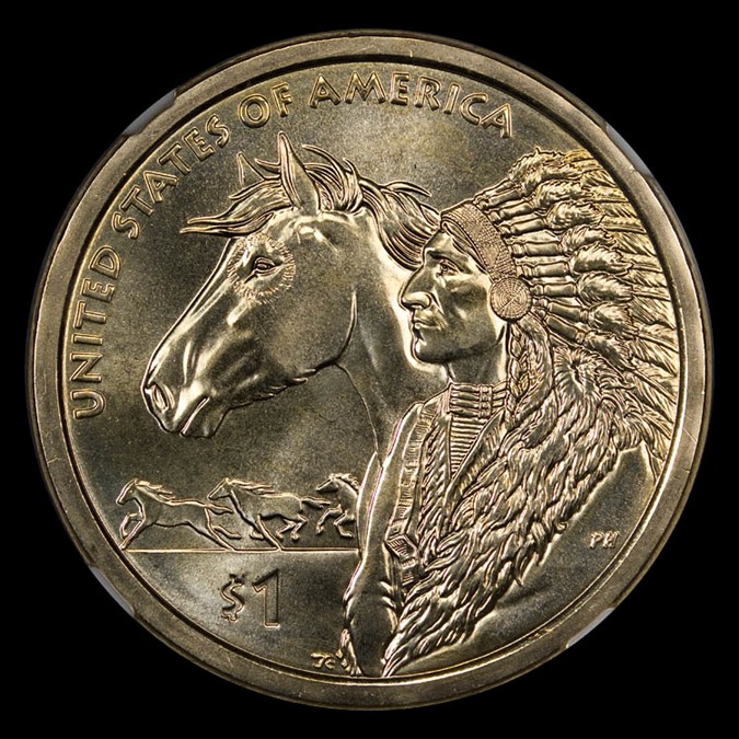 2012 D SACAGAWEA 17th CENTURY TRADE ROUTES $1 MS | Coin Explorer | NGC
