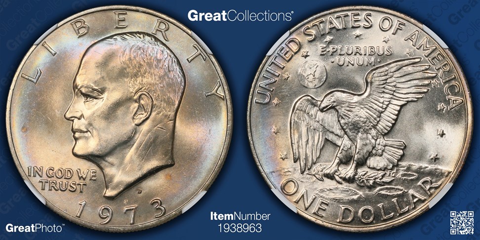 1973 D $1 MS | Coin Explorer | NGC