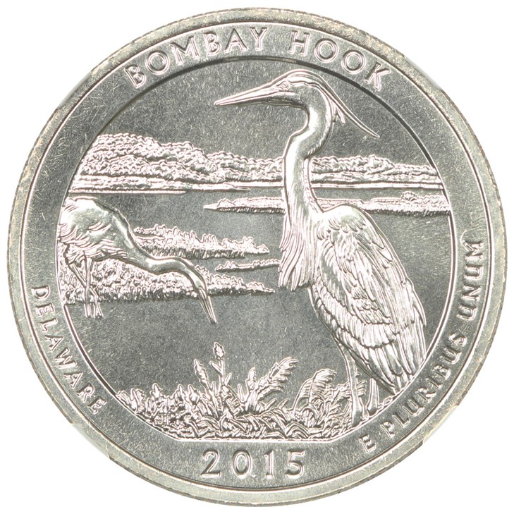 2015 S BOMBAY HOOK 25C MS | Coin Explorer | NGC