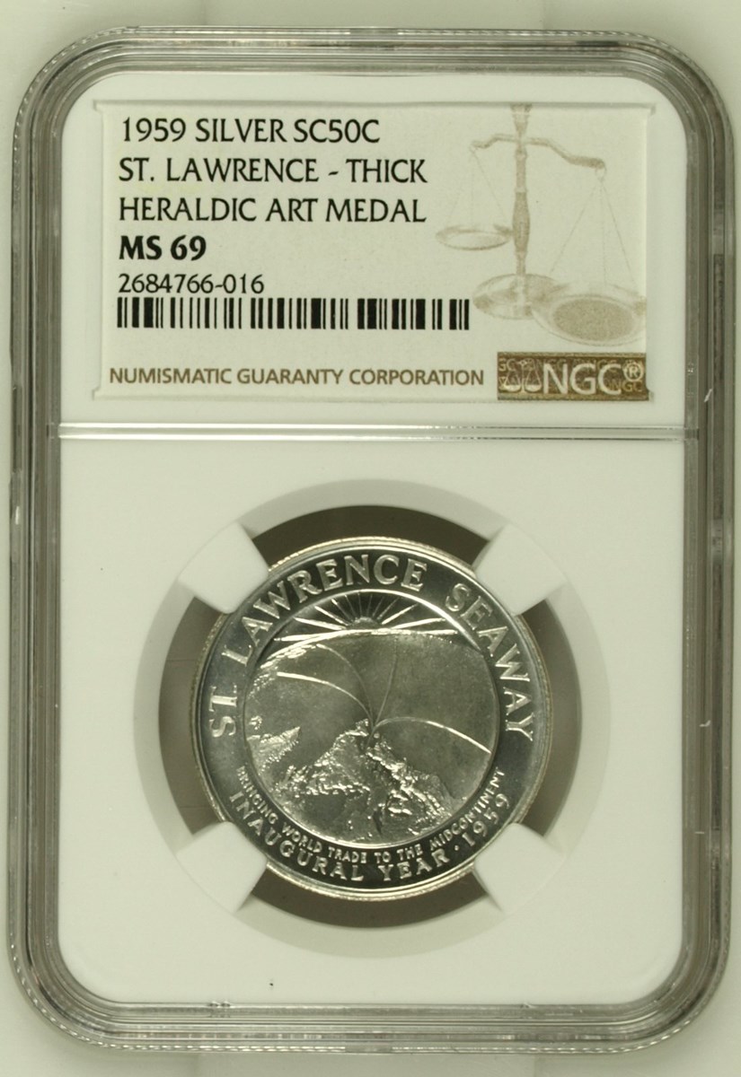 1959 SILVER ST. LAWRENCE - THICK SC50C MS | Coin Explorer | NGC