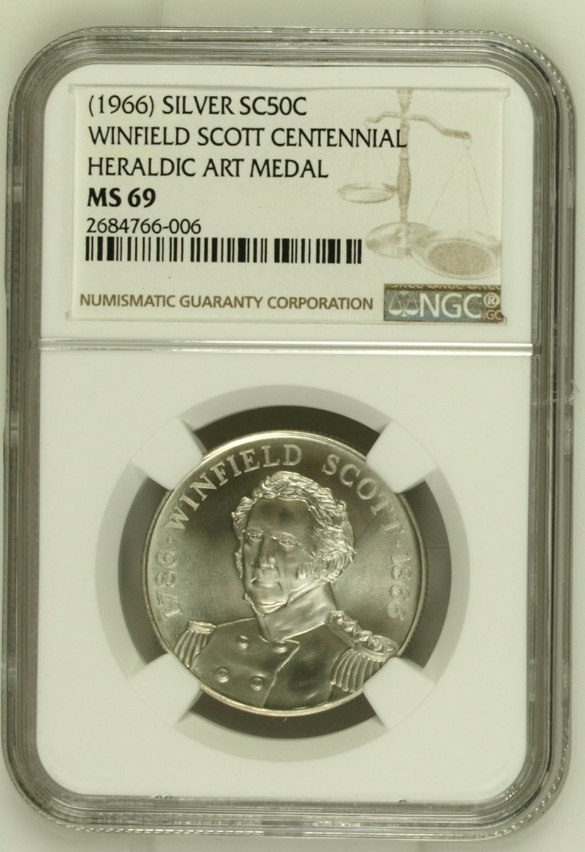 1966) SILVER WINFIELD SCOTT CENTENNIAL SC50C MS | Coin Explorer | NGC