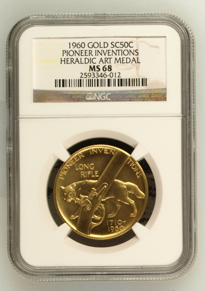 1960 GOLD PIONEER INVENTIONS SC50C MS | Coin Explorer | NGC