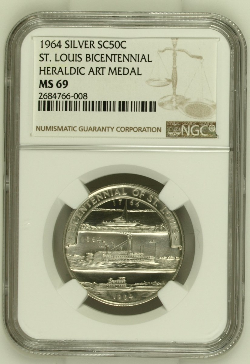 1964 SILVER ST. LOUIS BICENTENNIAL SC50C MS | Coin Explorer | NGC