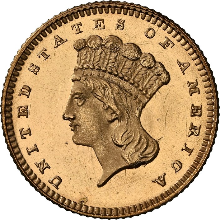 1867 G$1 MS | Coin Explorer | NGC