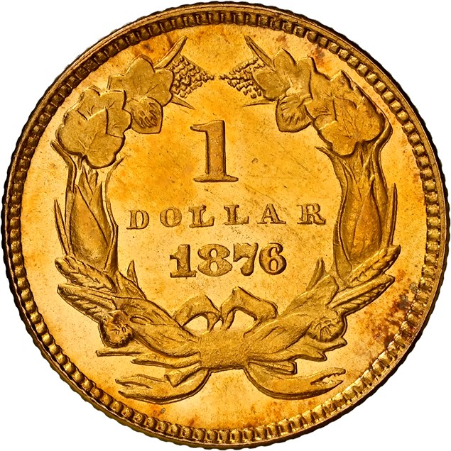 1876 G$1 MS | Coin Explorer | NGC
