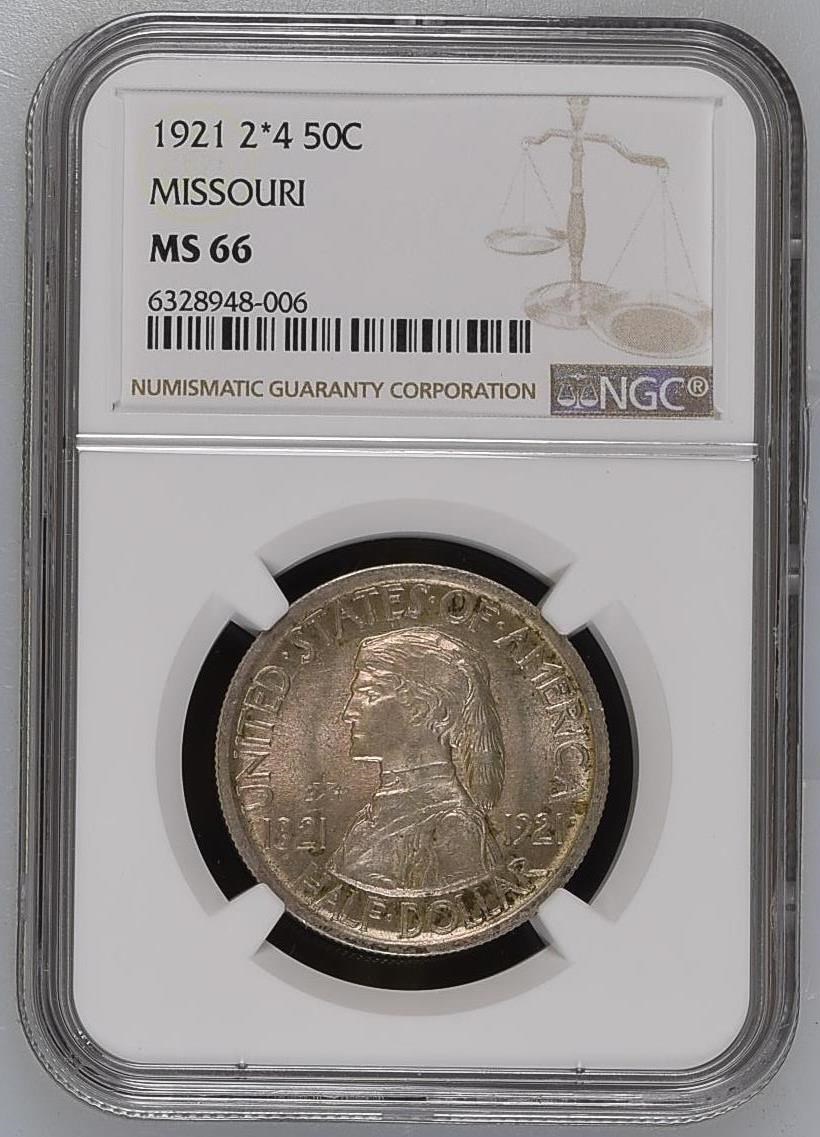 1921 2*4 MISSOURI 50C MS | Coin Explorer | NGC