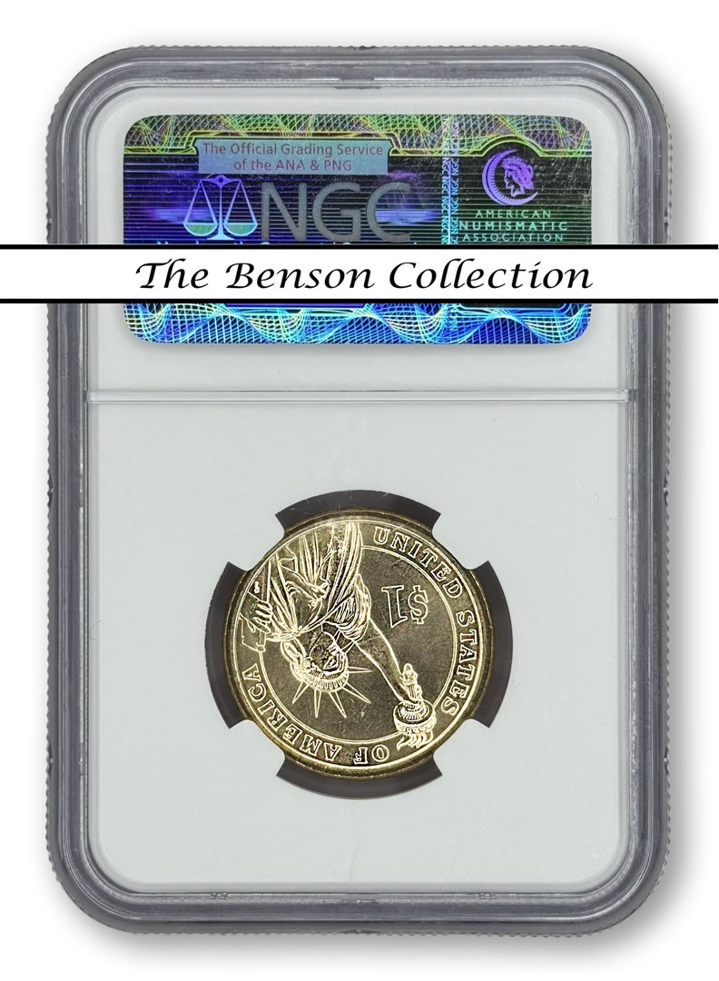 2007) JOHN ADAMS MISSING EDGE LETTERING $1 MS | Coin Explorer | NGC