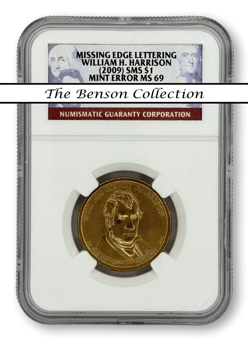 2009) SMS HARRISON MISSING EDGE LETTERING $1 MS | Coin Explorer | NGC