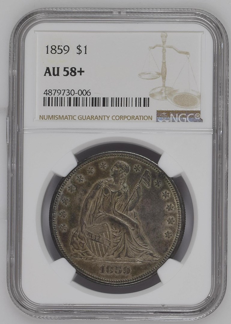 1859 $1 MS | Coin Explorer | NGC
