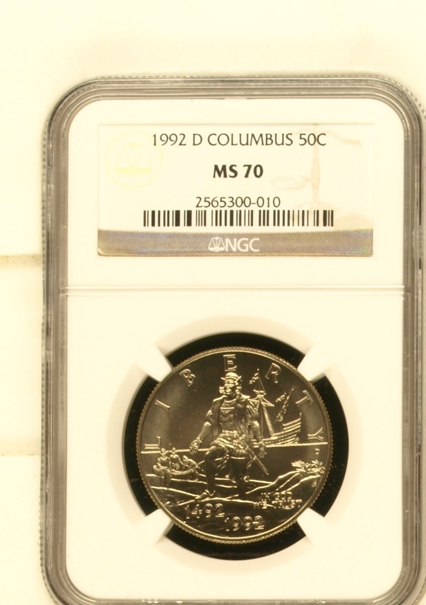 1992 D Columbus Quincentenary 50C MS | Coin Explorer | NGC