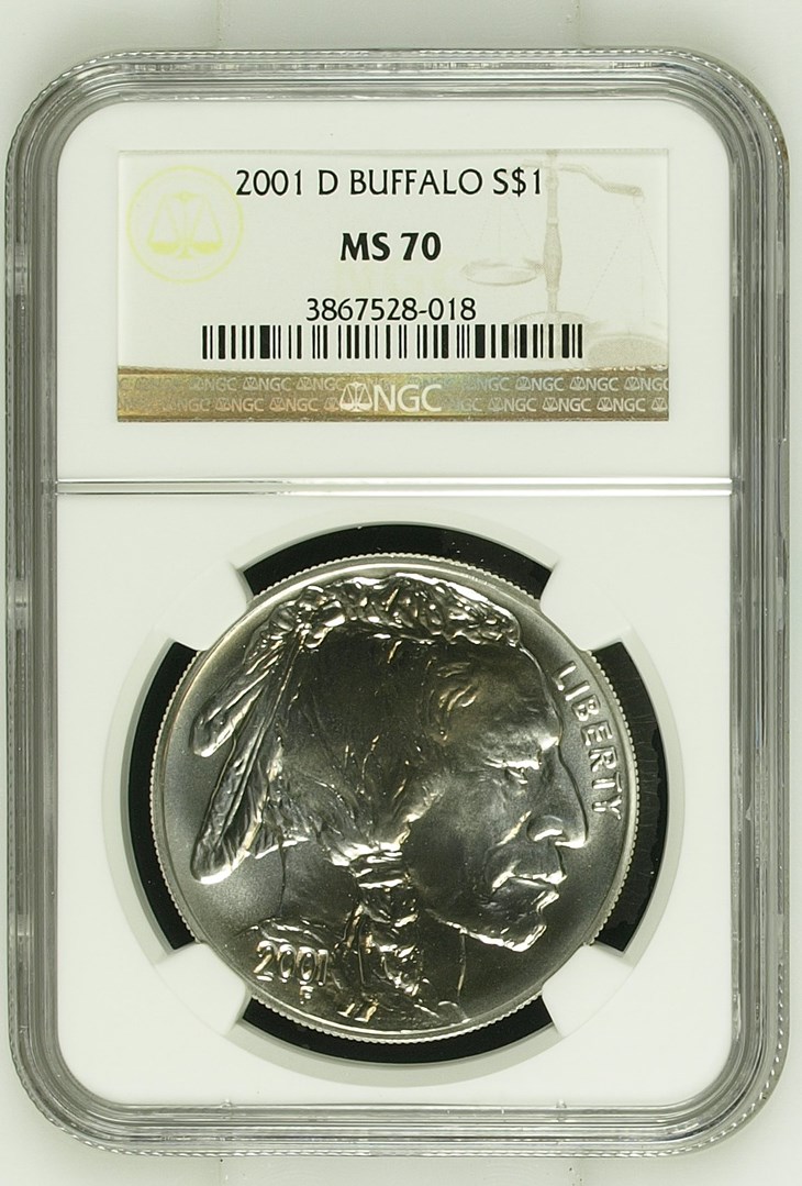 2001 D BUFFALO S$1 MS | Coin Explorer | NGC