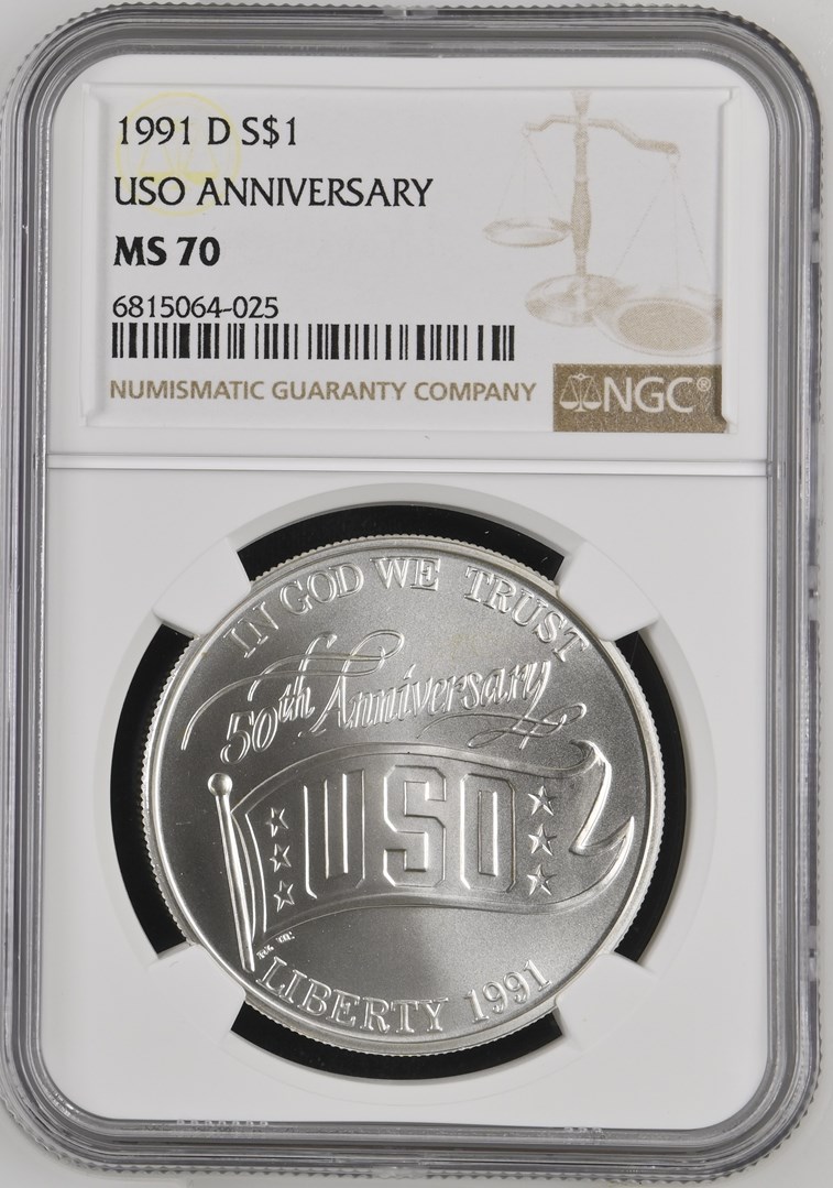 1991 D USO ANNIVERSARY S$1 MS | Coin Explorer | NGC