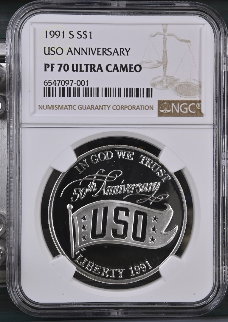 1991 S USO ANNIVERSARY S$1 PF | Coin Explorer | NGC