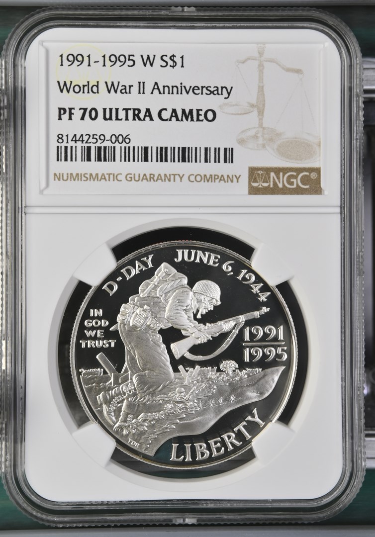 1991-1995 W World War II Anniversary S$1 PF | Coin Explorer | NGC