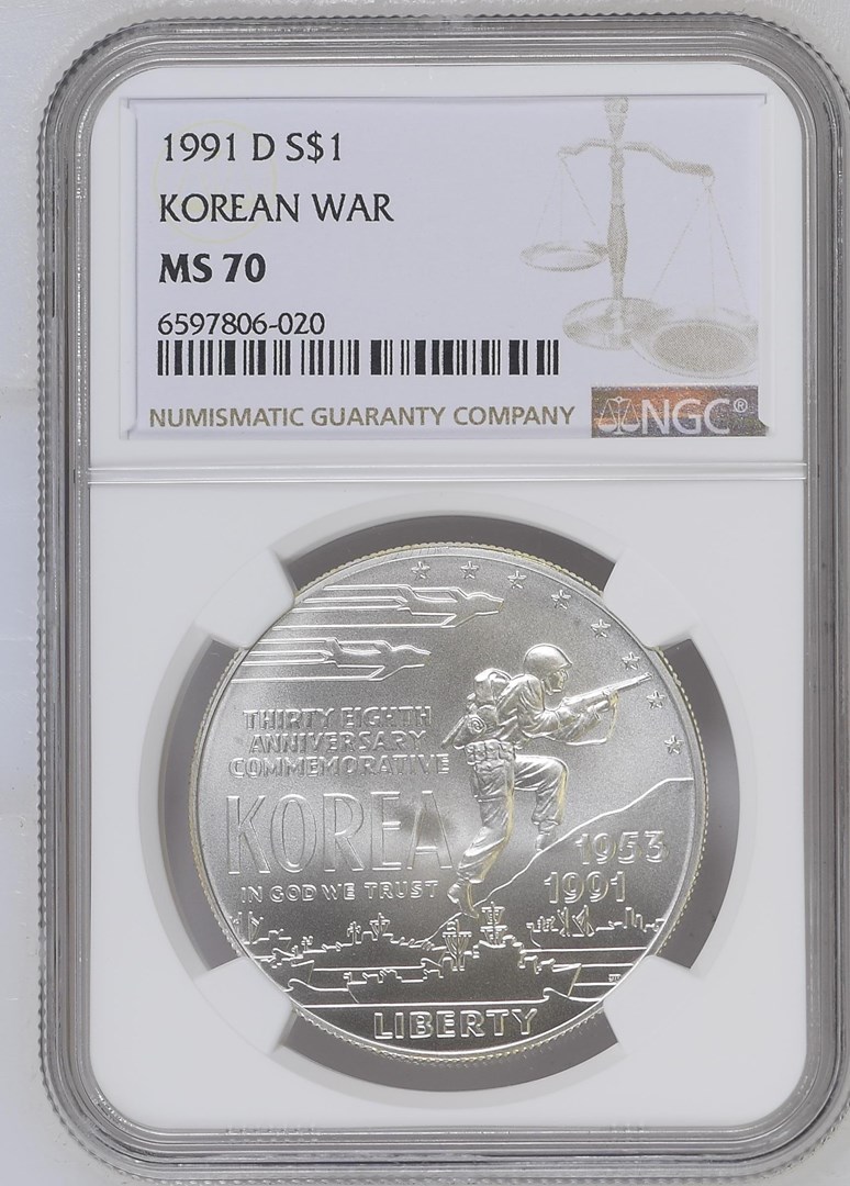 1991 D KOREAN WAR S$1 MS | Coin Explorer | NGC