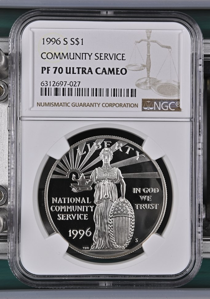 【希少】NGC PF66 UC サハラウィ 1996 1000P銀貨 探検家 1996 S COMMUNITY SERVICE S$1 PF | Coin Explorer | NGC