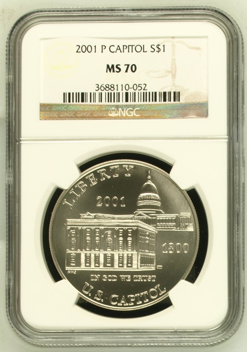 2001 P CAPITOL VISITOR CENTER S$1 MS | Coin Explorer | NGC