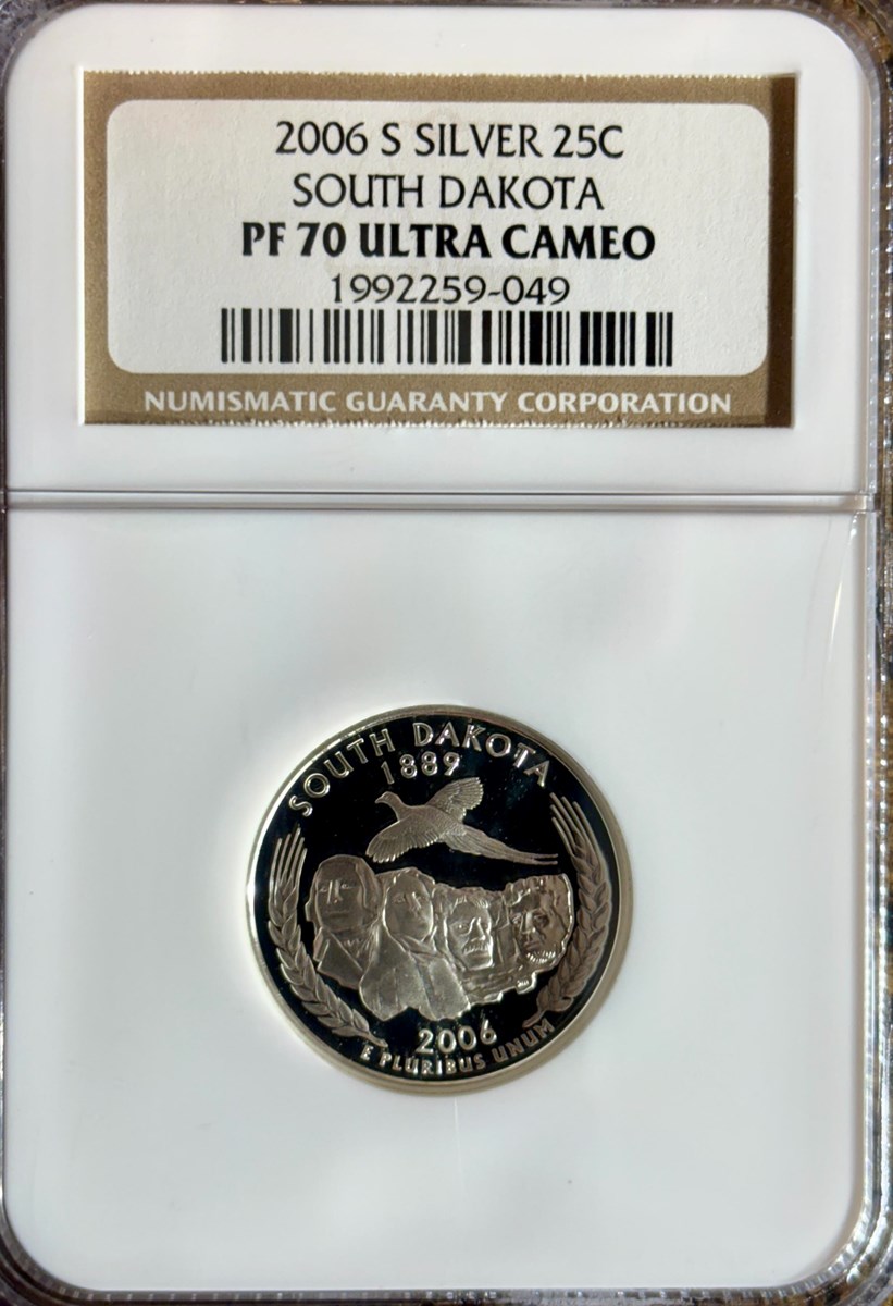 【新品未開封】2006年発行 サウスダコタ州Quarter 1 バンク•ロール 2006 P South Dakota Uncirculated Quarter Struck Through Errors | eBay