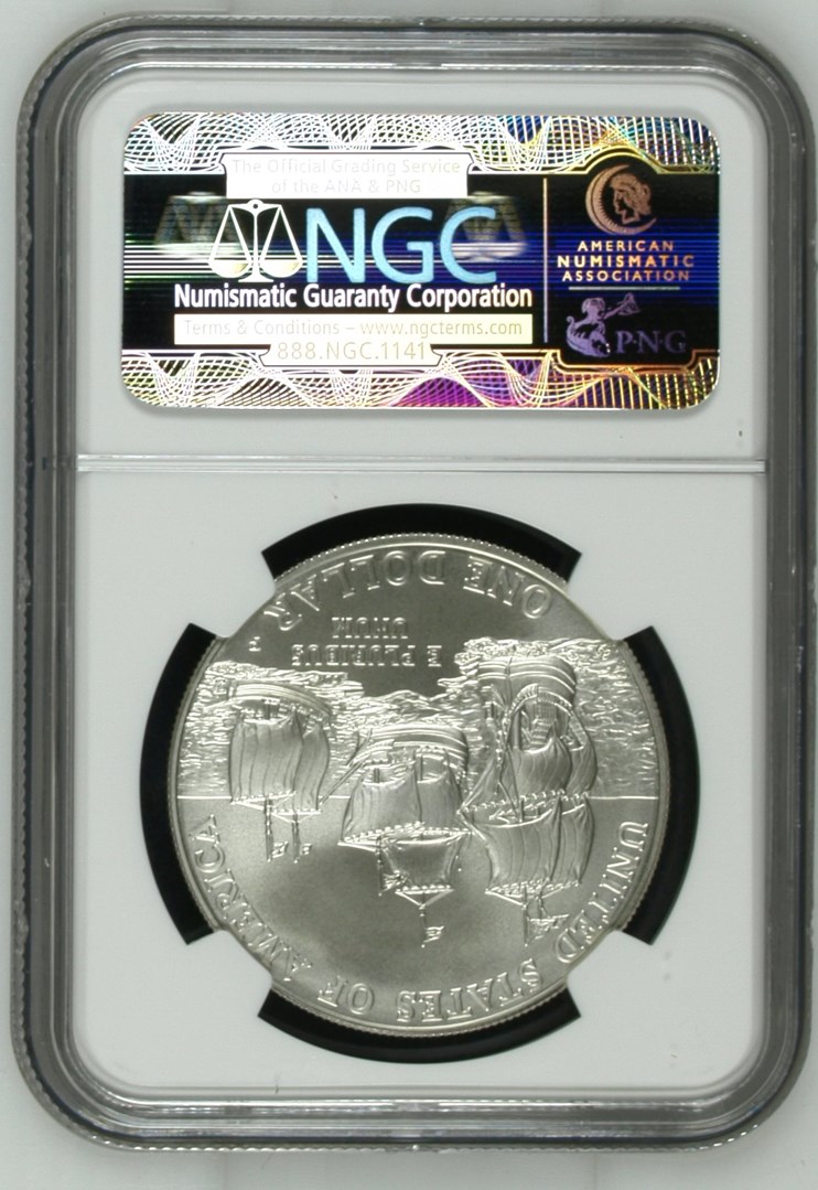 2007 P JAMESTOWN ANNIVERSARY S$1 MS | Coin Explorer | NGC