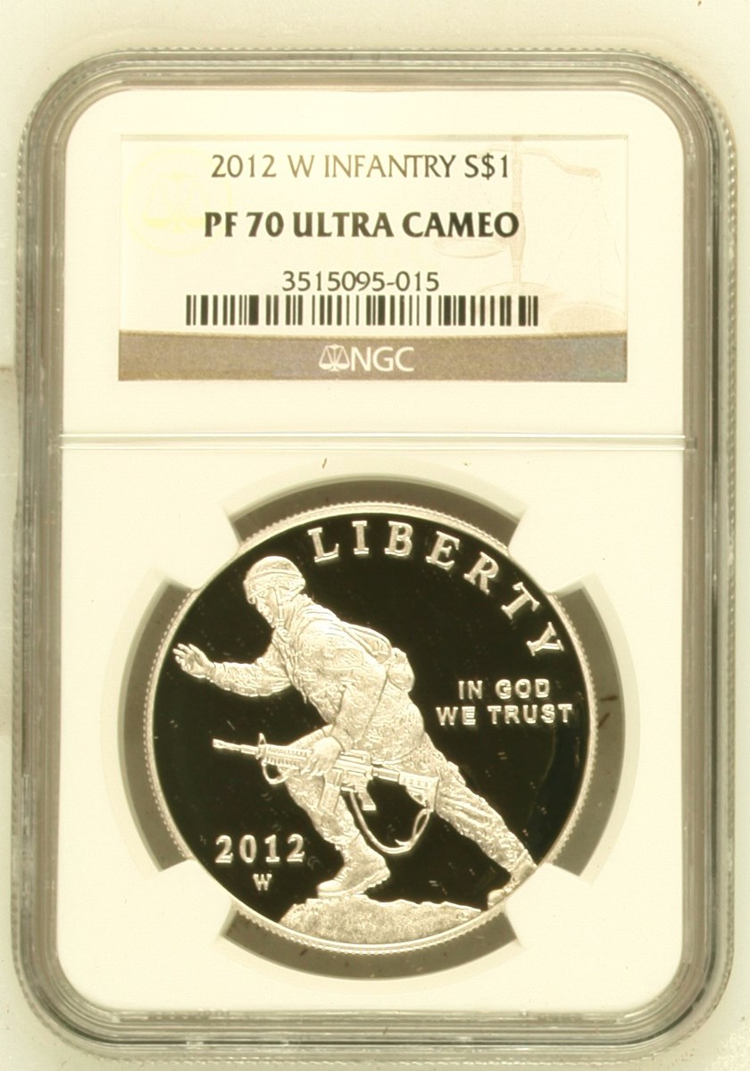 2012 W INFANTRY SOLDIER S$1 PF | Coin Explorer | NGC