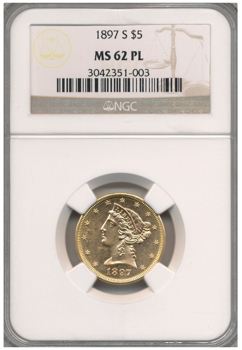 1897 S $5 MS | Coin Explorer | NGC