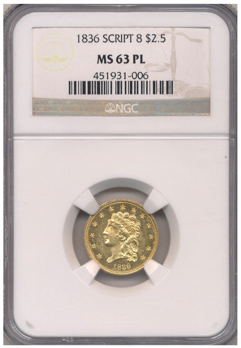 1836 $2.5 MS | Coin Explorer | NGC