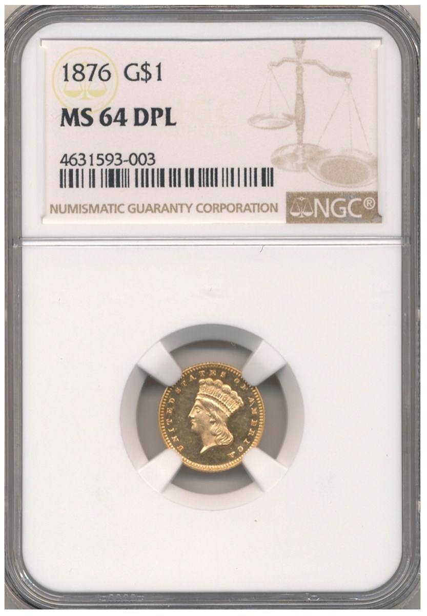 1876 G$1 MS | Coin Explorer | NGC