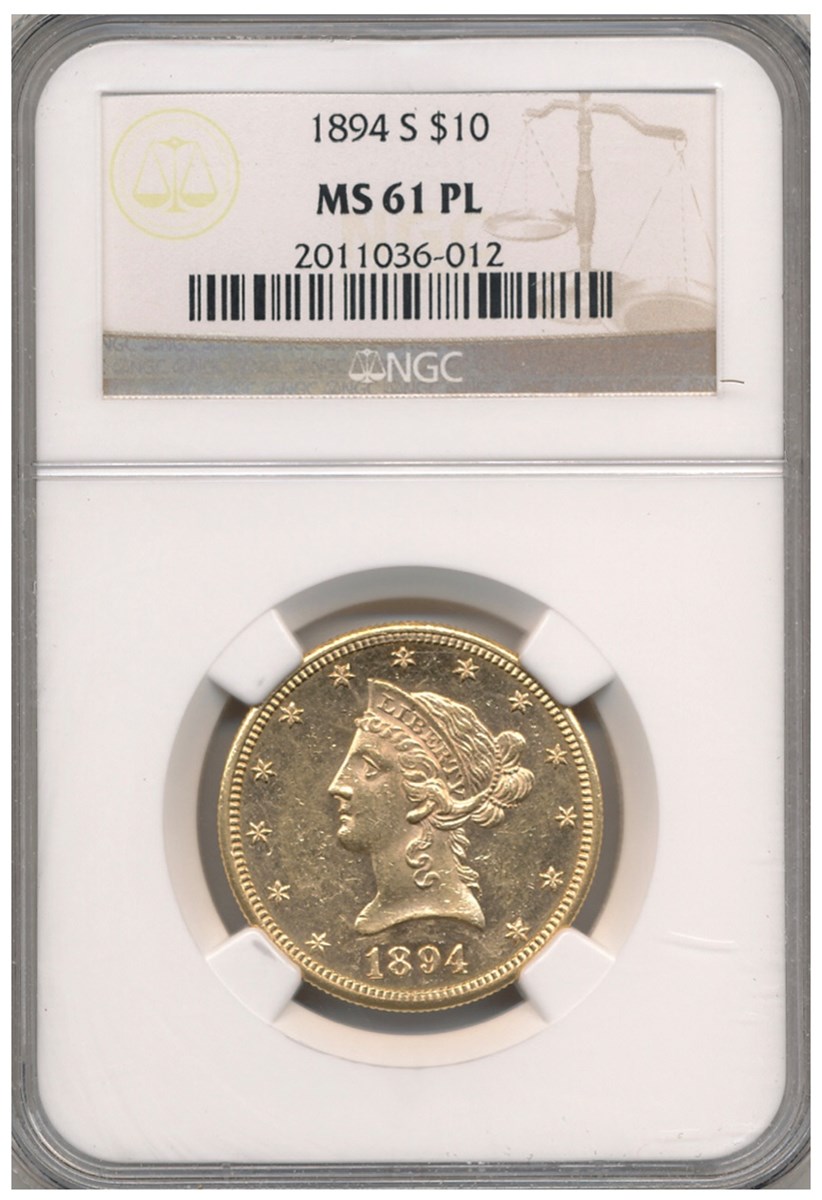 1894 S $10 MS | Coin Explorer | NGC