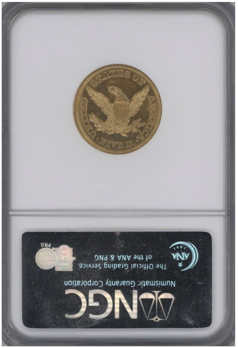 1845 $5 MS | Coin Explorer | NGC