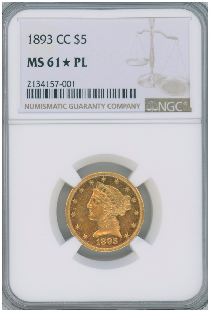 1893 CC $5 MS | Coin Explorer | NGC