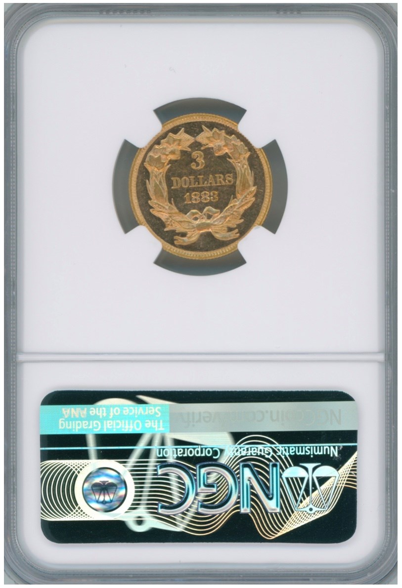1883 $3 MS | Coin Explorer | NGC