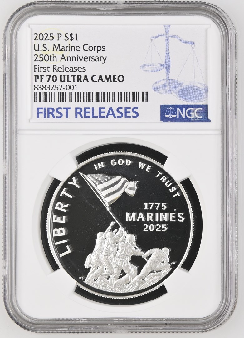 2025 P U.S. Marine Corps S$1 PF | Coin Explorer | NGC