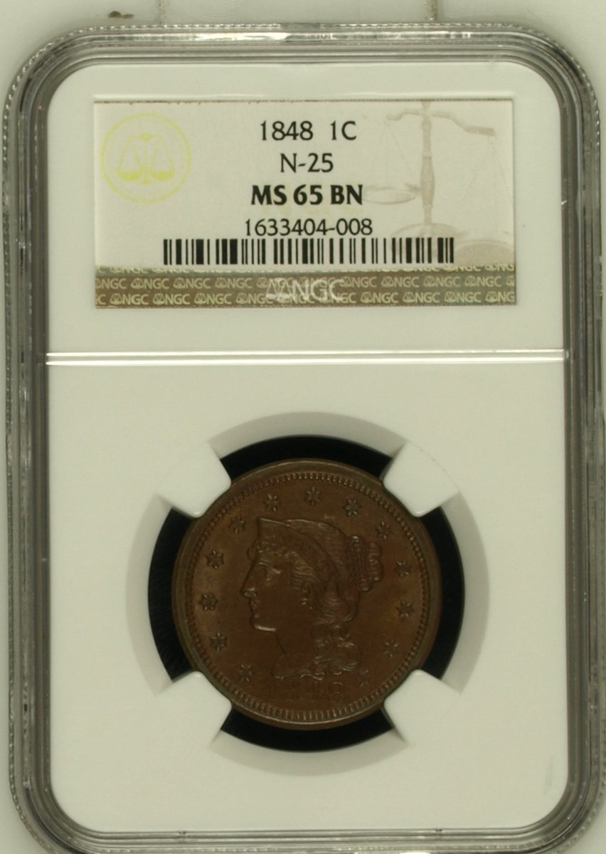 1848 1C MS | Coin Explorer | NGC