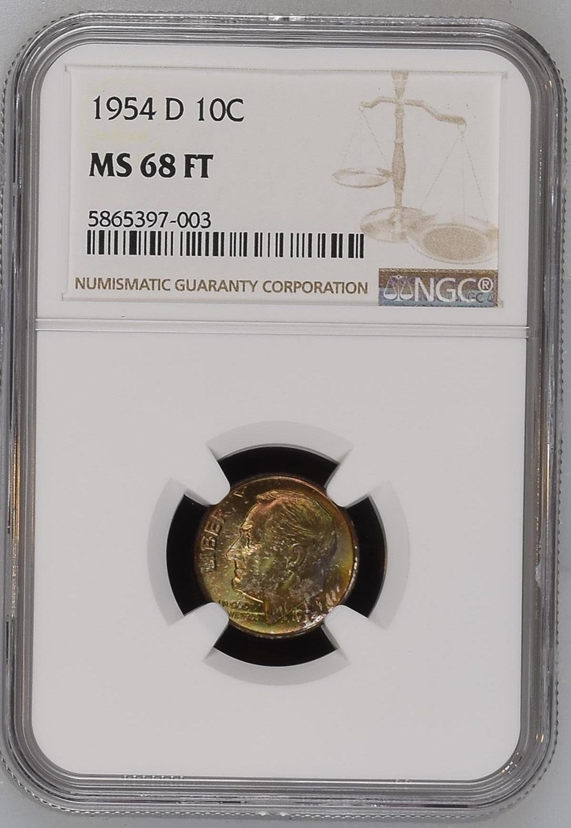 1954 D 10C MS | Coin Explorer | NGC