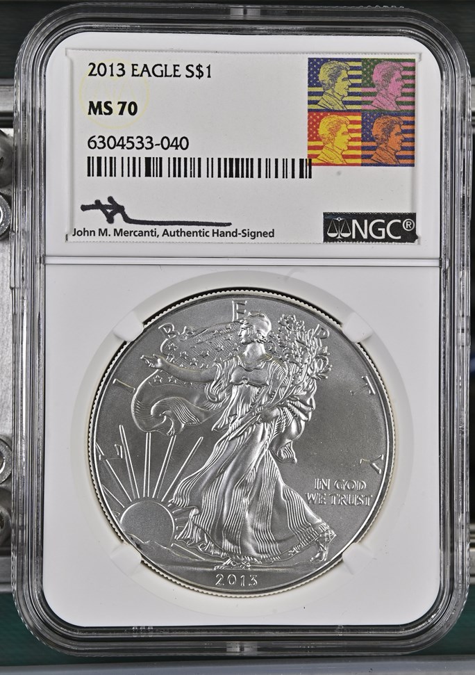 ⭐︎れりる⭐︎PCGS MS70 2013-S アメリカン・シルバー 2013 EAGLE S$1 MS | Coin Explorer | NGC