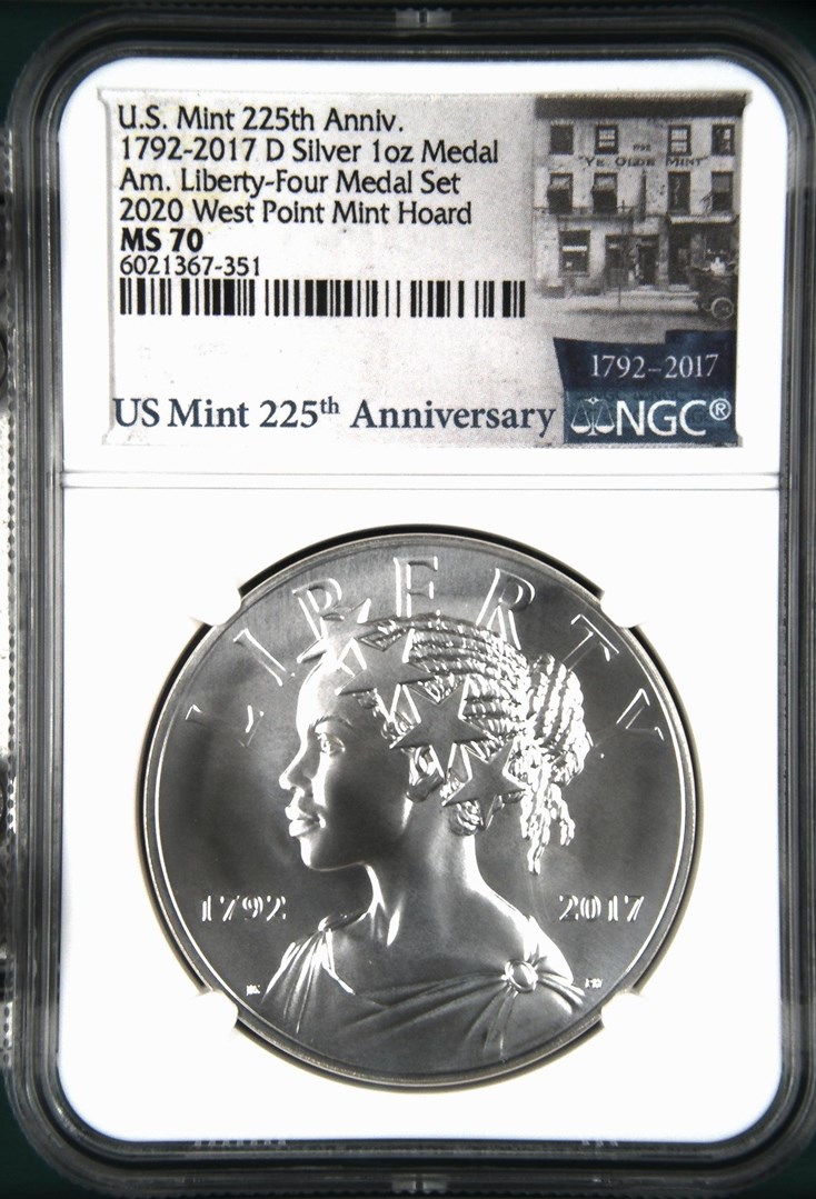 1792-2017 D SILVER 1oz AM. LIBERTY FOUR-MEDAL SE M | Coin Explorer